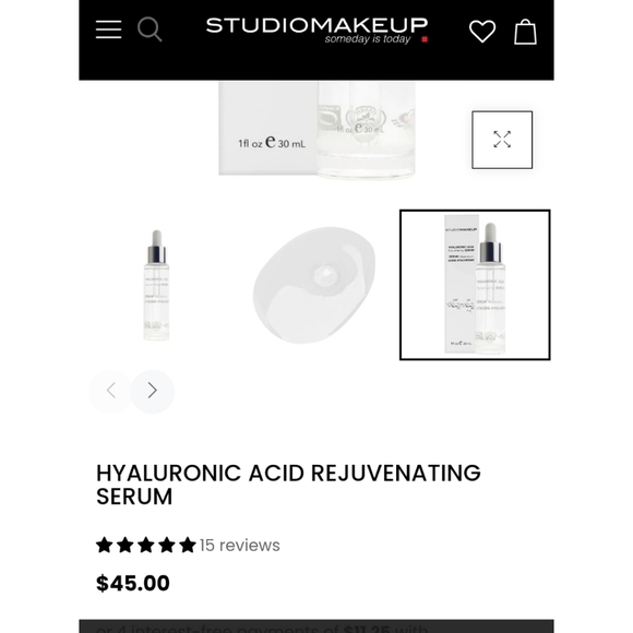 NEW- Studio Makeup Hyaluronic Acid Serum - Picture 4 of 8